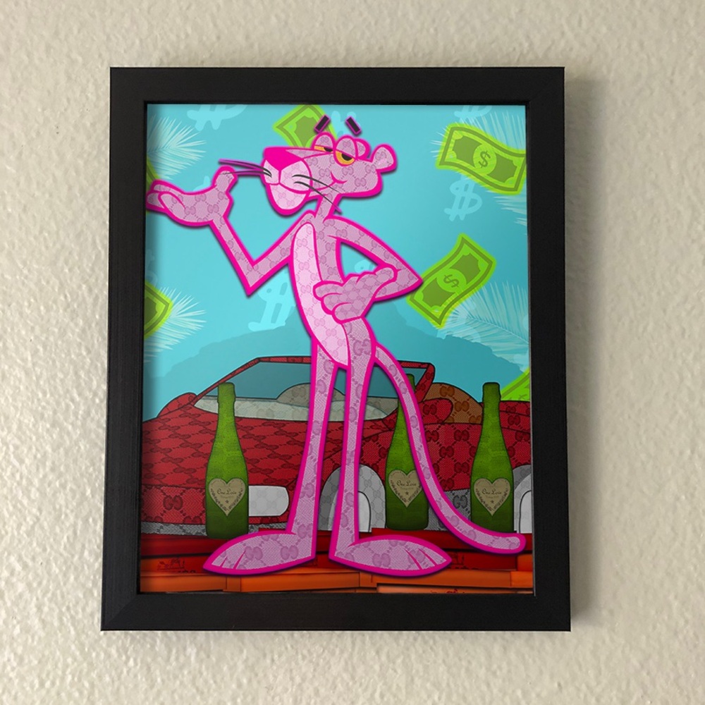 Pink Panther Gucci Wall Art